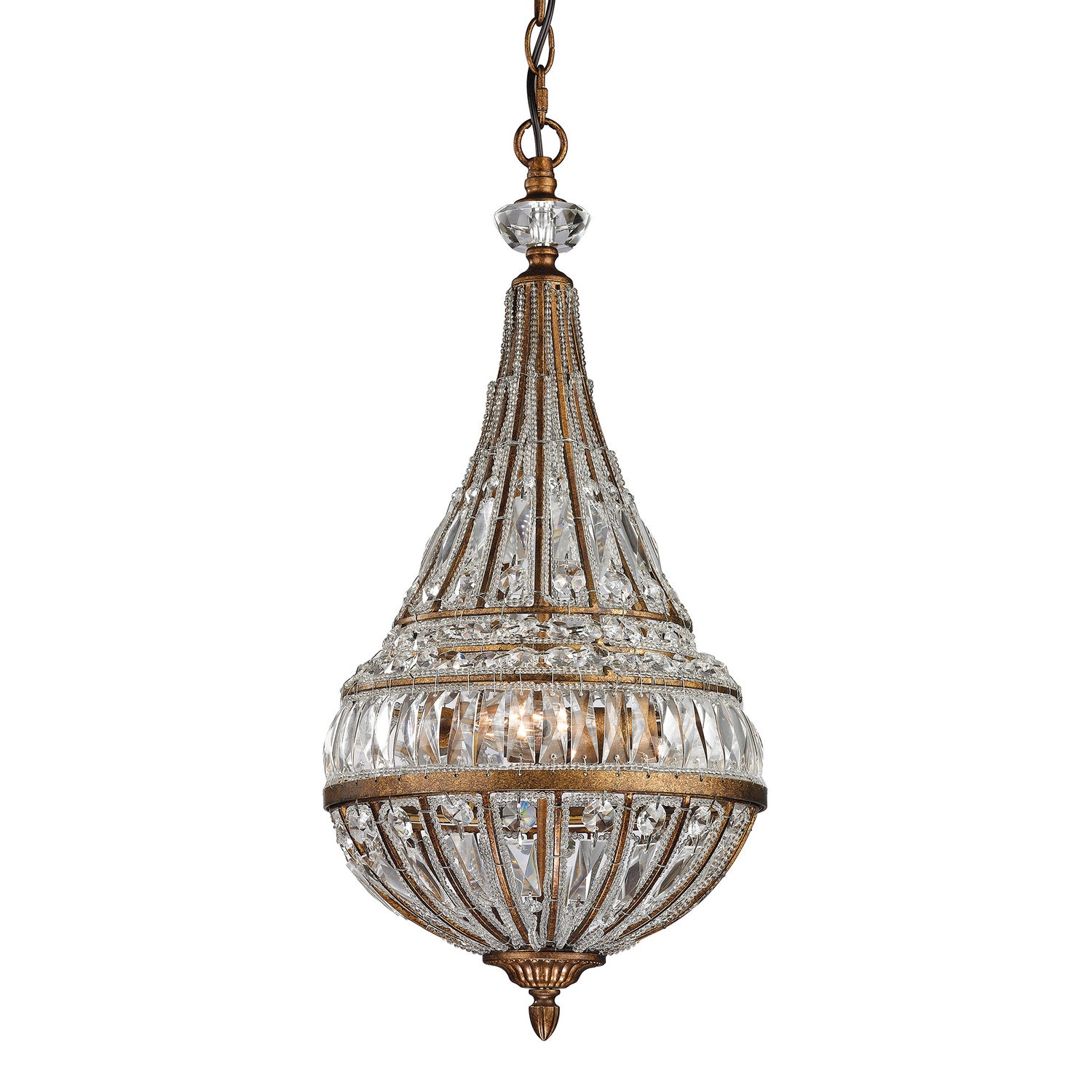 ELK Home - 46046/3 - Three Light Pendant - Empire - Mocha