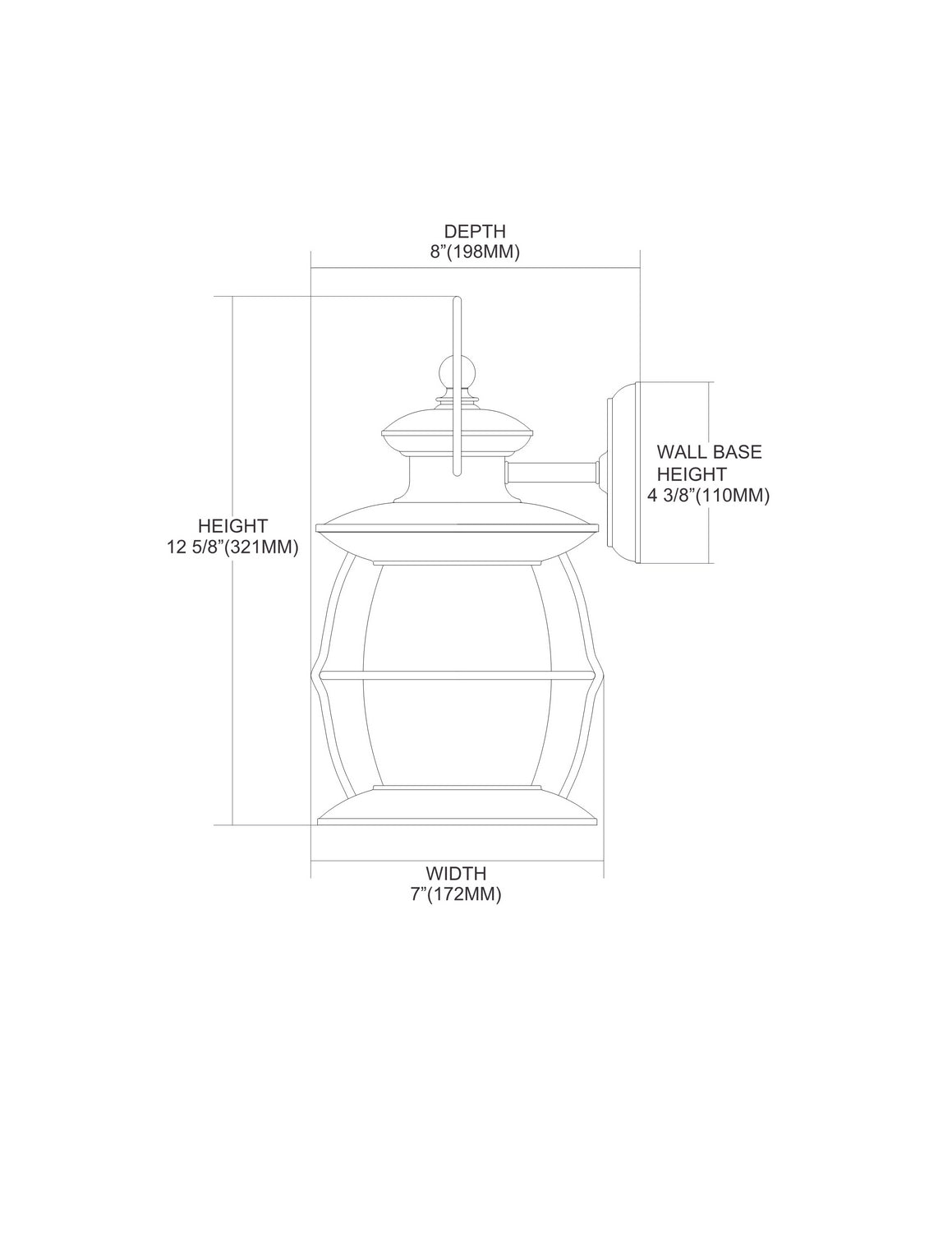 ELK Home - 47040/1 - One Light Outdoor Wall Sconce - Village Lantern - Weathered Charcoal