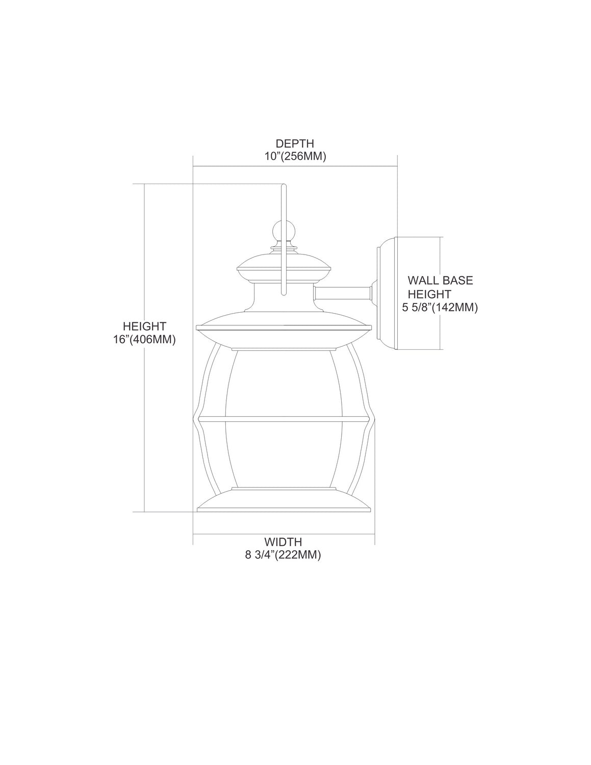 ELK Home - 47042/1 - One Light Outdoor Wall Sconce - Village Lantern - Weathered Charcoal