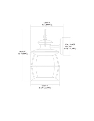 ELK Home - 47042/1 - One Light Outdoor Wall Sconce - Village Lantern - Weathered Charcoal