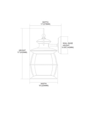 ELK Home - 47044/1 - One Light Outdoor Wall Sconce - Village Lantern - Weathered Charcoal