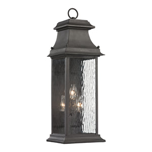 ELK Home - 47051/3 - Three Light Outdoor Wall Sconce - Forged Provincial - Charcoal