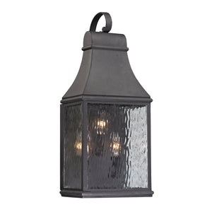 ELK Home - 47072/3 - Three Light Outdoor Wall Sconce - Forged Jefferson - Charcoal