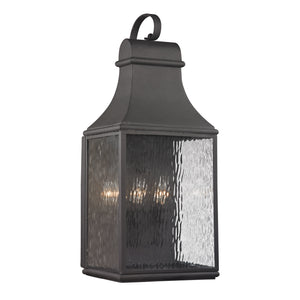 ELK Home - 47073/3 - Three Light Outdoor Wall Sconce - Forged Jefferson - Charcoal