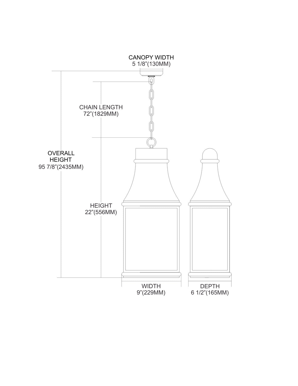 ELK Home - 47074/3 - Three Light Outdoor Pendant - Forged Jefferson - Charcoal