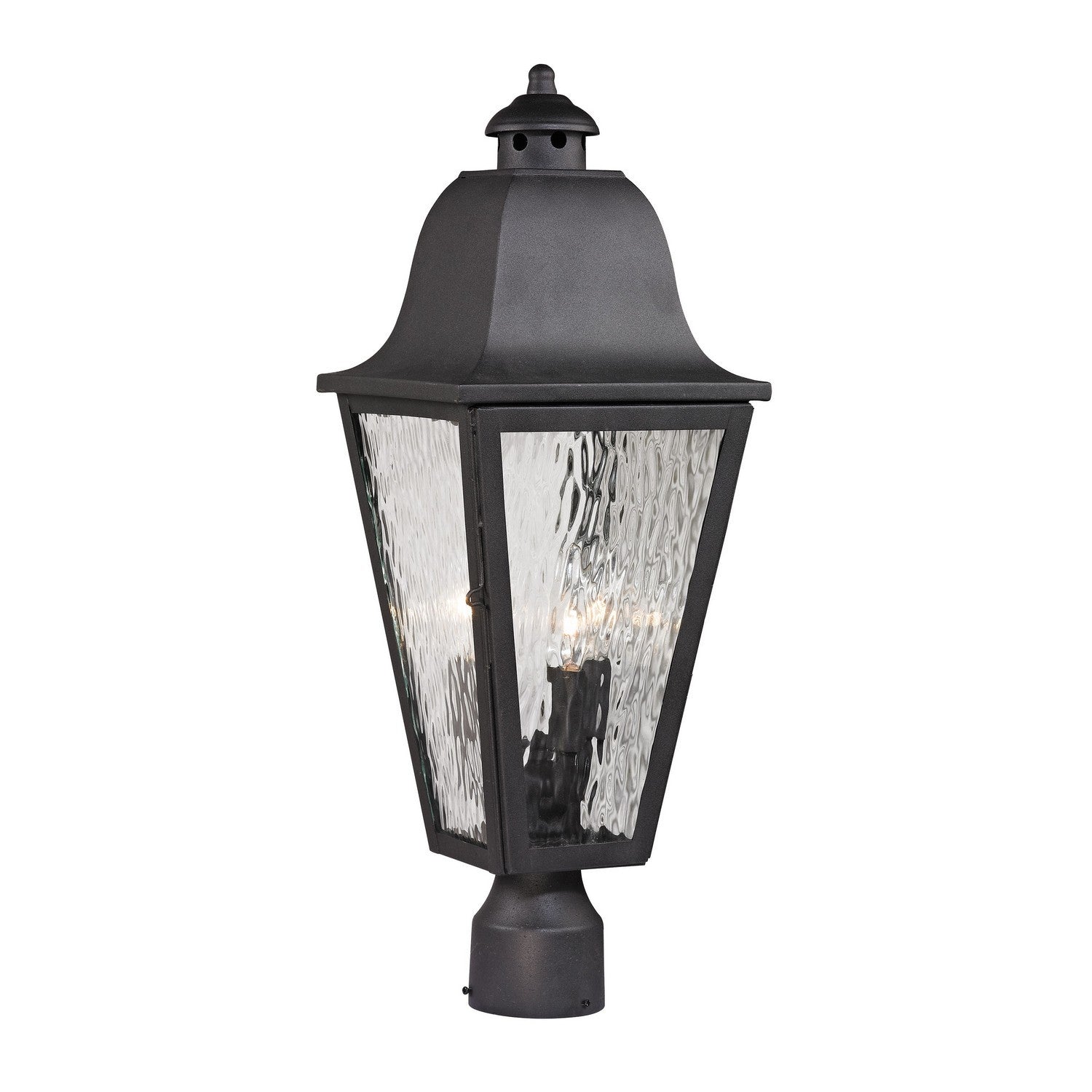 ELK Home - 47105/3 - Three Light Outdoor Post Mount - Forged Brookridge - Charcoal