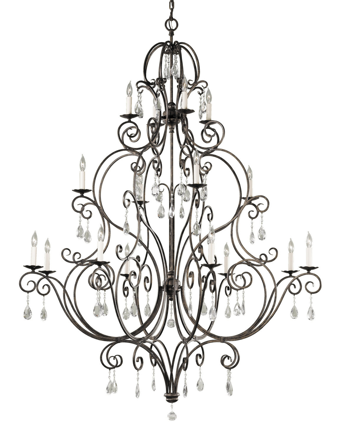 Generation Lighting. - F2110/8+4+4MBZ - 16 Light Chandelier - Chateau - Mocha Bronze