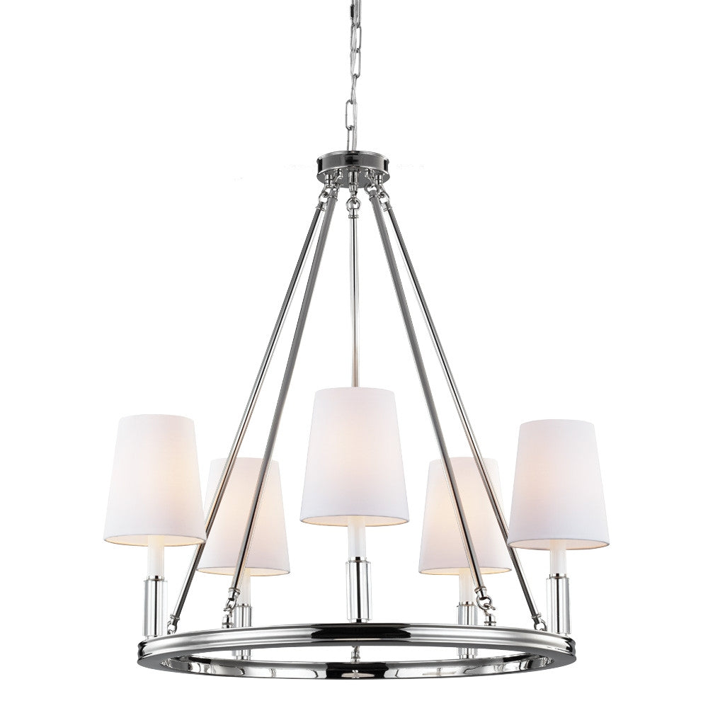 Visual Comfort Studio - F2922/5PN - Five Light Chandelier - Lismore - Polished Nickel