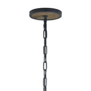 Visual Comfort Studio - F2936/5WOW/AF - Five Light Pendant - Allier - Weathered Oak Wood / Antique Forged Iron