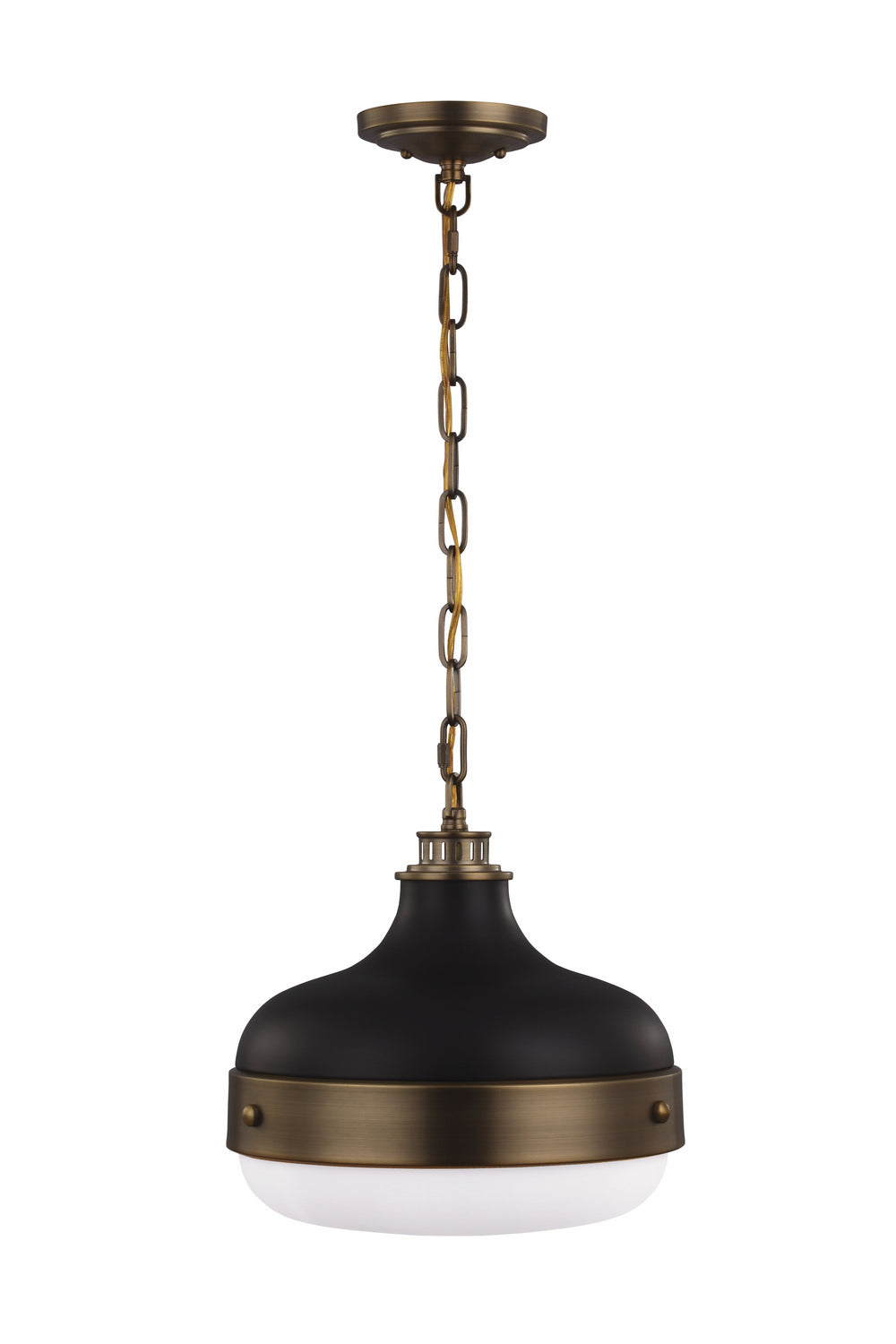 Generation Lighting. - P1283DAB/MB - Two Light Pendant - Cadence - Dark Antique Brass / Matte Black