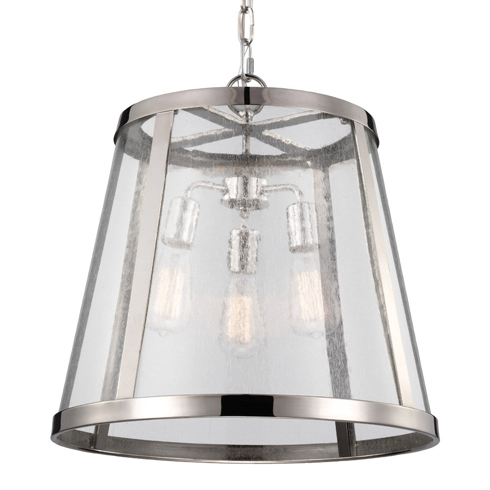 Visual Comfort Studio - P1288PN - Three Light Pendant - Harrow - Polished Nickel