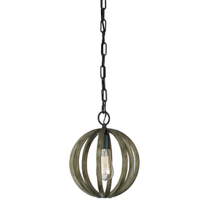 Visual Comfort Studio - P1302WOW/AF - One Light Mini Pendant - Allier - Weathered Oak Wood / Antique Forged Iron