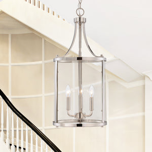 Savoy House - 7-1040-3-109 - Three Light Foyer Pendant - Penrose - Polished Nickel