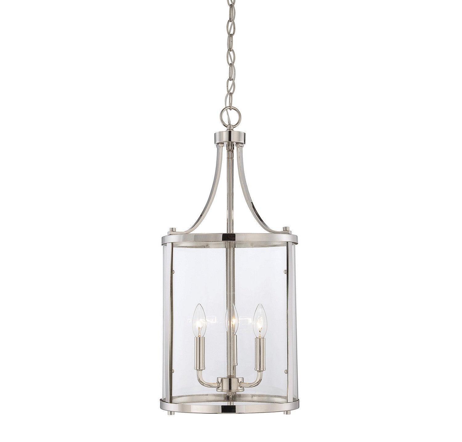 Savoy House - 7-1040-3-109 - Three Light Foyer Pendant - Penrose - Polished Nickel