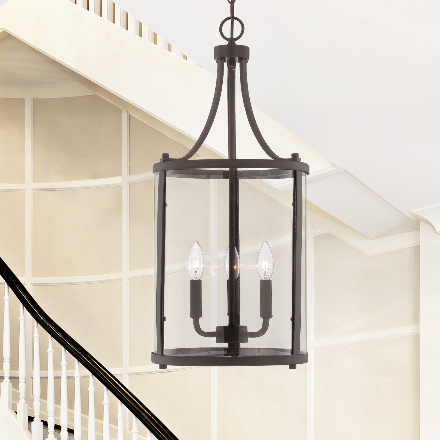 Savoy House - 7-1040-3-13 - Three Light Foyer Pendant - Penrose - English Bronze