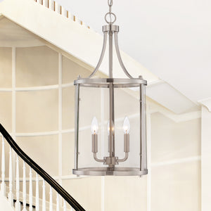 Savoy House - 7-1040-3-SN - Three Light Foyer Pendant - Penrose - Satin Nickel