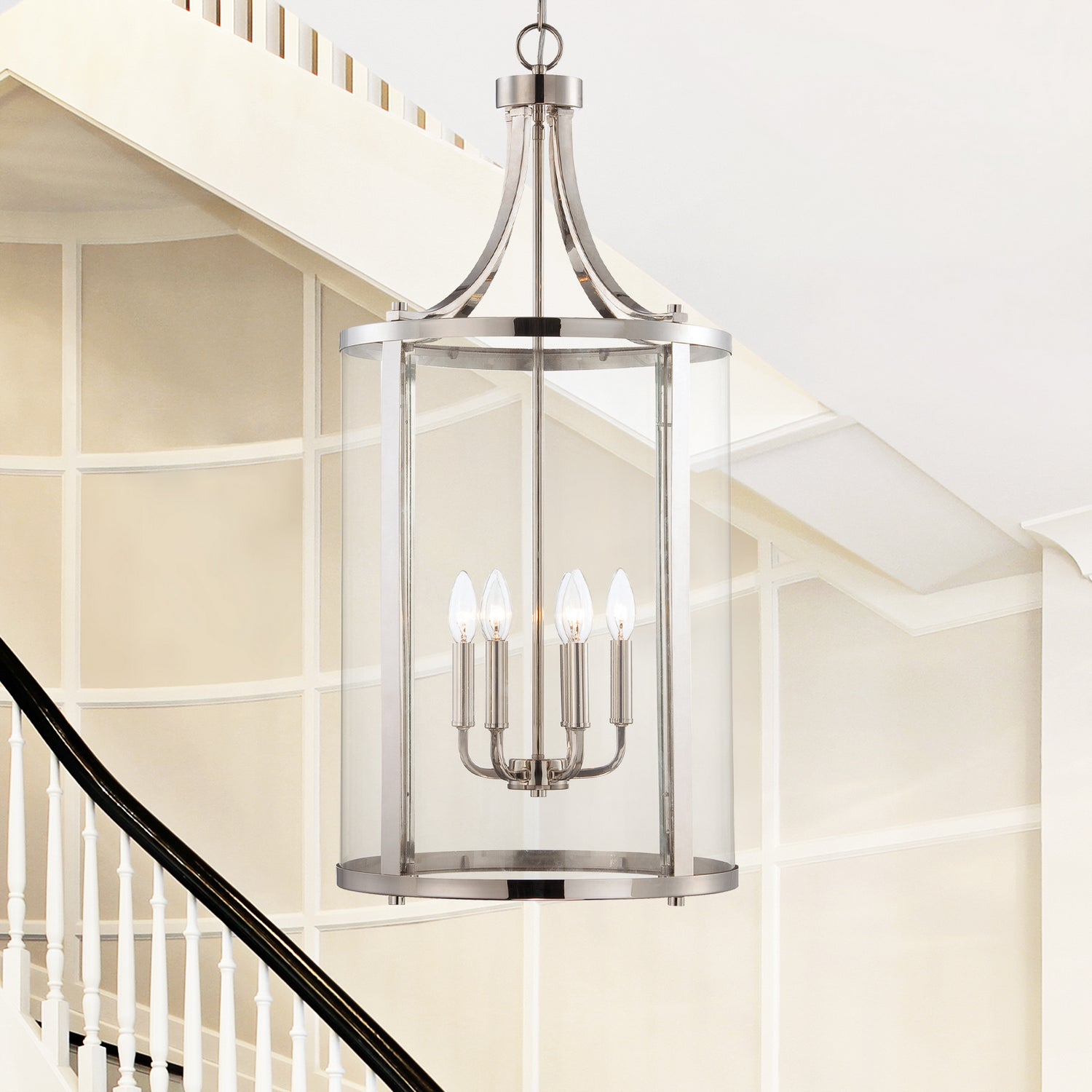 Savoy House - 7-1041-6-109 - Six Light Foyer Lantern - Penrose - Polished Nickel