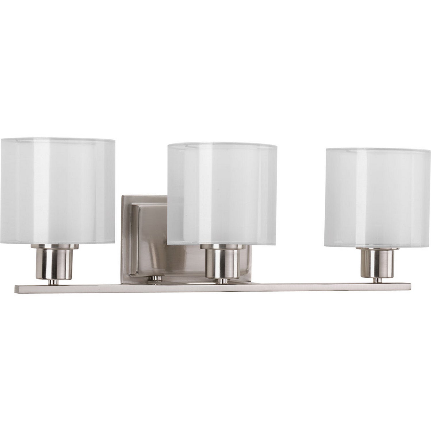 Progress Lighting - P2079-09 - Three Light Bath Bracket - Invite - Brushed Nickel