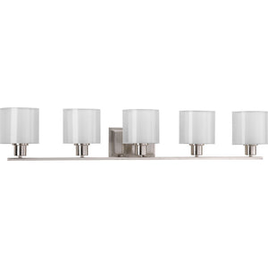 Progress Lighting - P2081-09 - Five Light Bath - Invite - Brushed Nickel