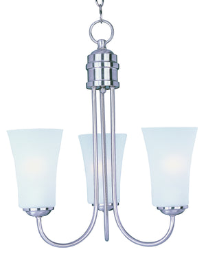 Maxim - 10043FTSN - Three Light Chandelier - Logan - Satin Nickel