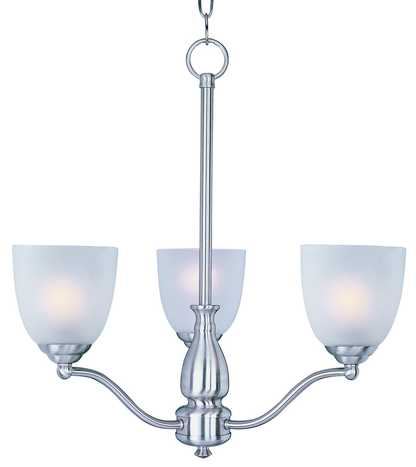 Maxim - 10064FTSN - Three Light Chandelier - Stefan - Satin Nickel