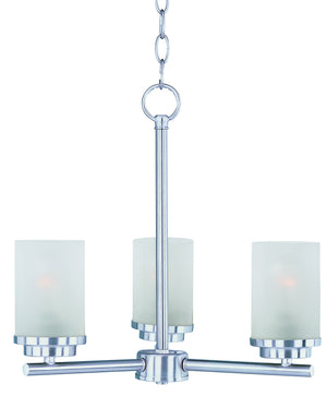 Maxim - 10203FTSN - Three Light Chandelier - Corona - Satin Nickel