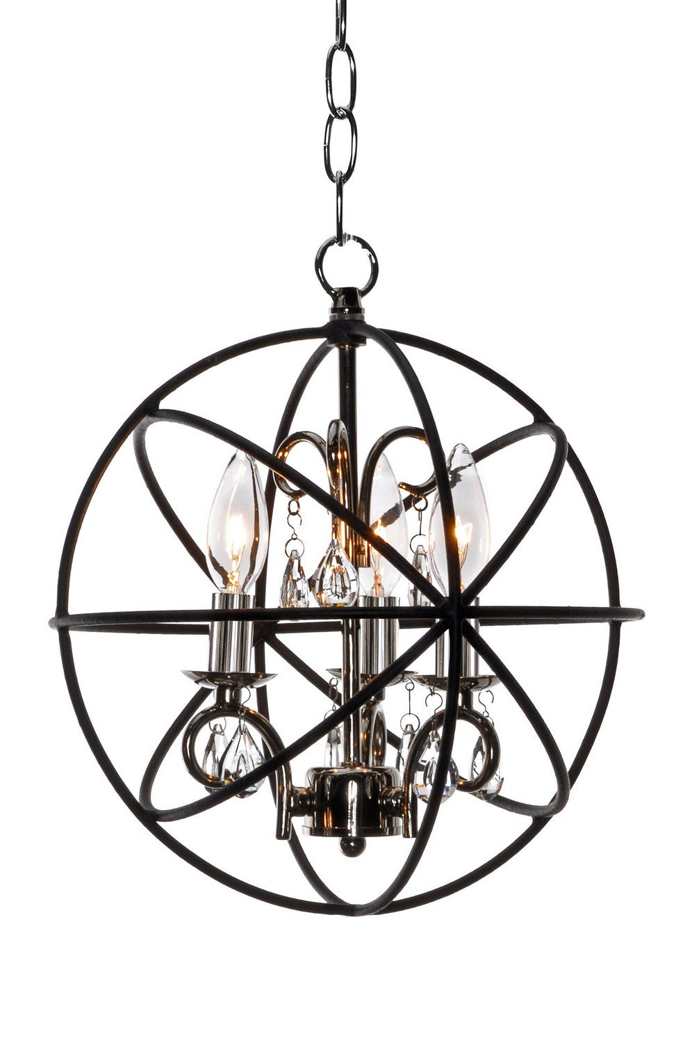 Maxim - 25140ARPN - Three Light Pendant - Orbit - Anthracite / Polished Nickel