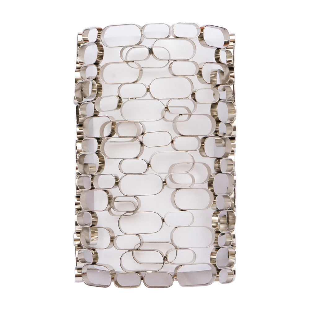 Avenue Lighting - HF1705-PN - Two Light Wall Sconce - Ventura Blvd. - Polish Nickel / White Slik Shade