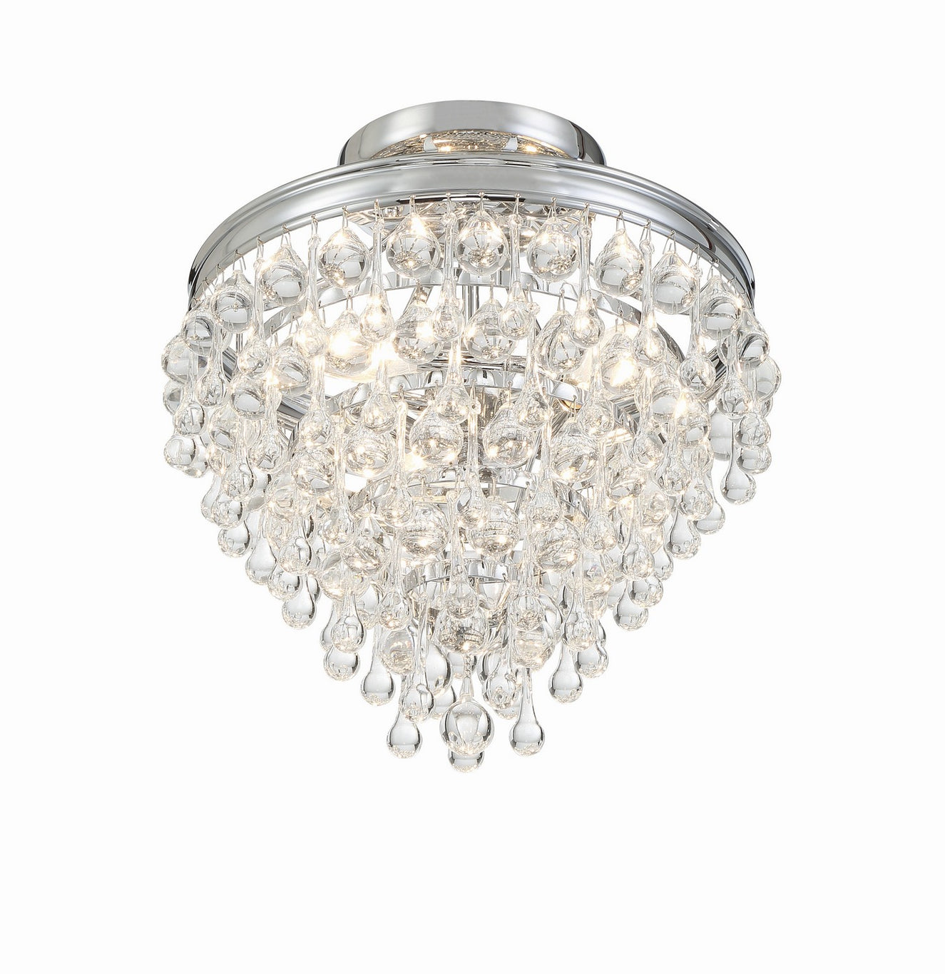 Crystorama - 130-CH_CEILING - Three Light Semi Flush Mount - Calypso - Polished Chrome