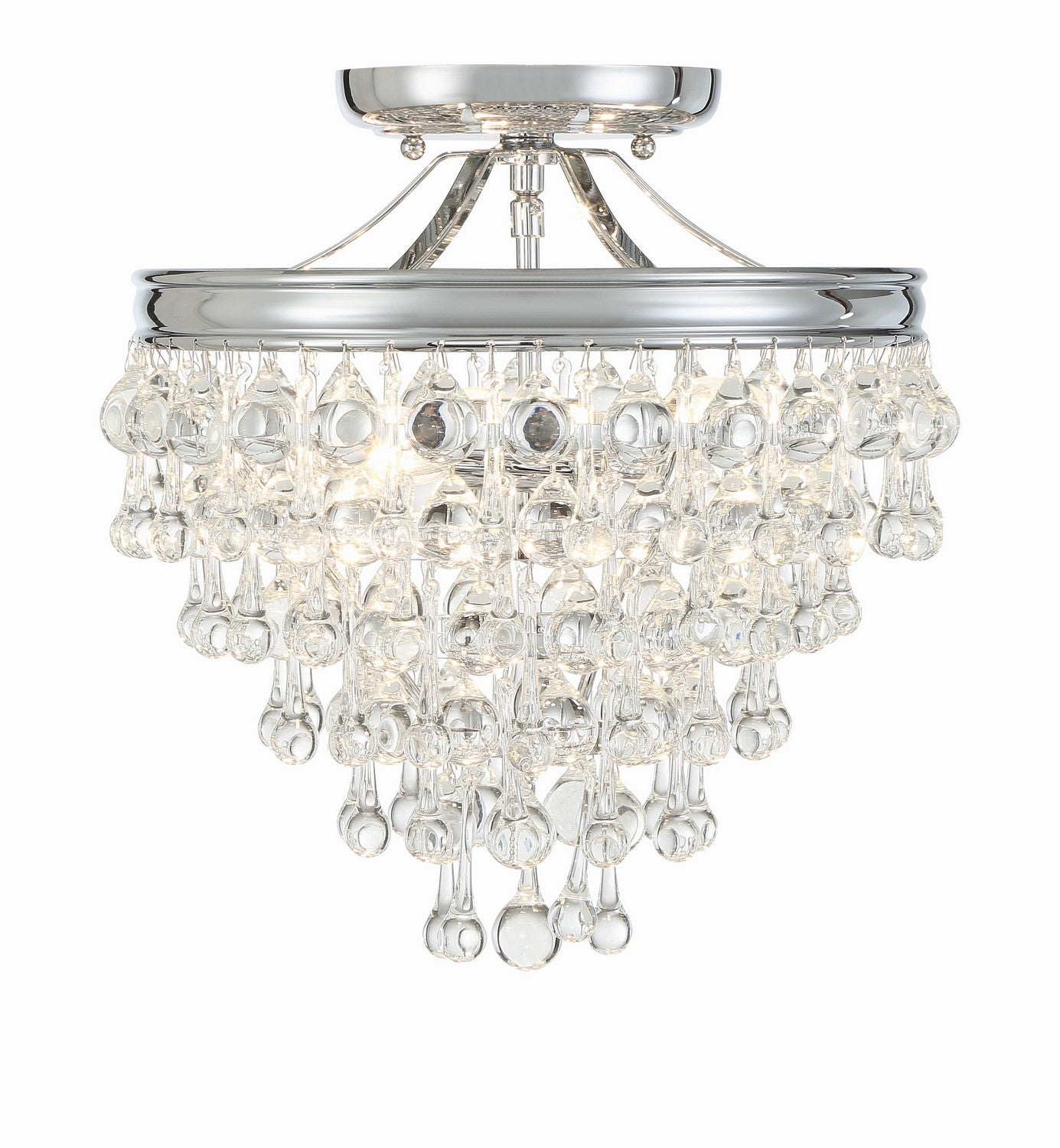 Crystorama - 130-CH_CEILING - Three Light Semi Flush Mount - Calypso - Polished Chrome