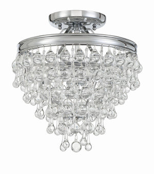 Crystorama - 130-CH_CEILING - Three Light Semi Flush Mount - Calypso - Polished Chrome