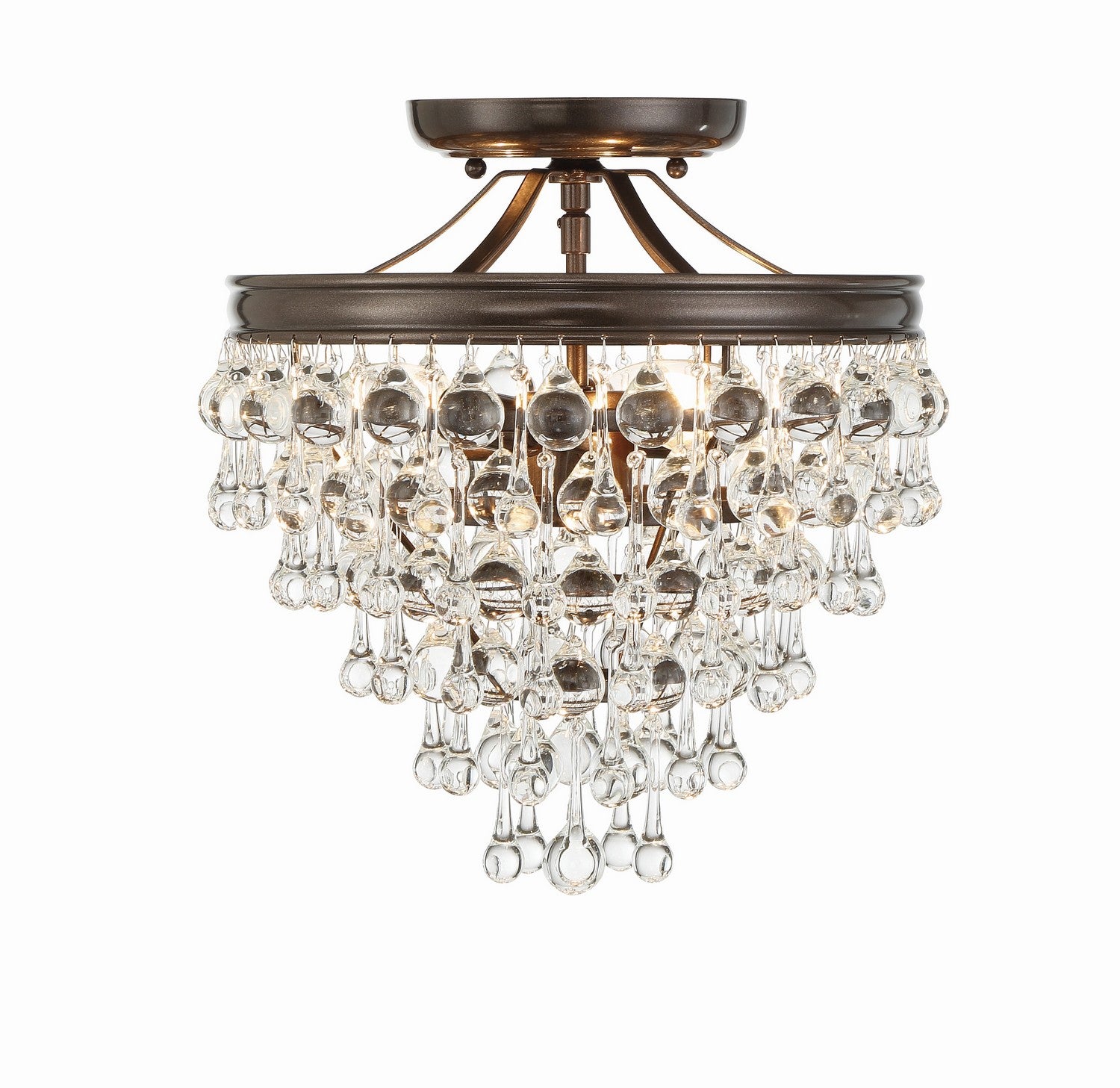 Crystorama - 130-VZ_CEILING - Three Light Semi Flush Mount - Calypso - Vibrant Bronze