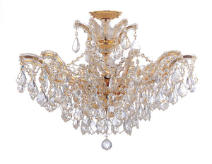 Crystorama - 4439-GD-CL-MWP_CEILING - Six Light Semi Flush Mount - Maria Theresa - Gold