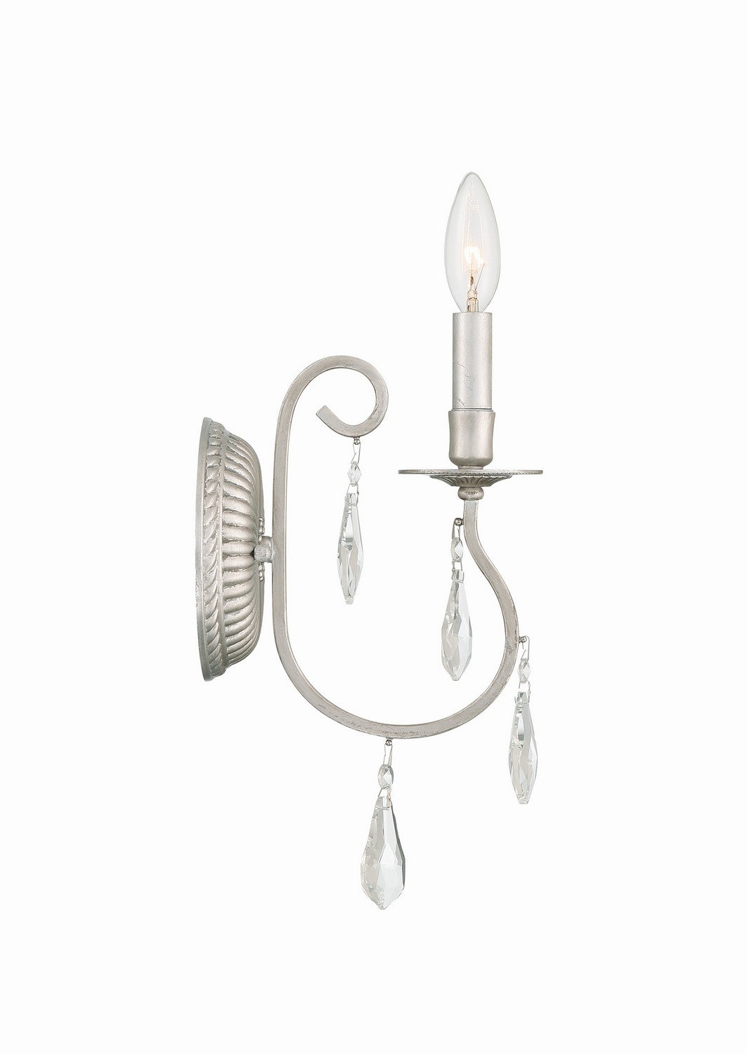 Crystorama - 5011-OS-CL-MWP - One Light Wall Sconce - Ashton - Olde Silver