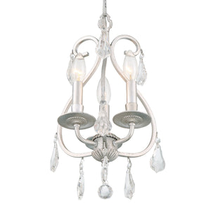 Crystorama - 5013-OS-CL-MWP - Three Light Mini Chandelier - Ashton - Olde Silver