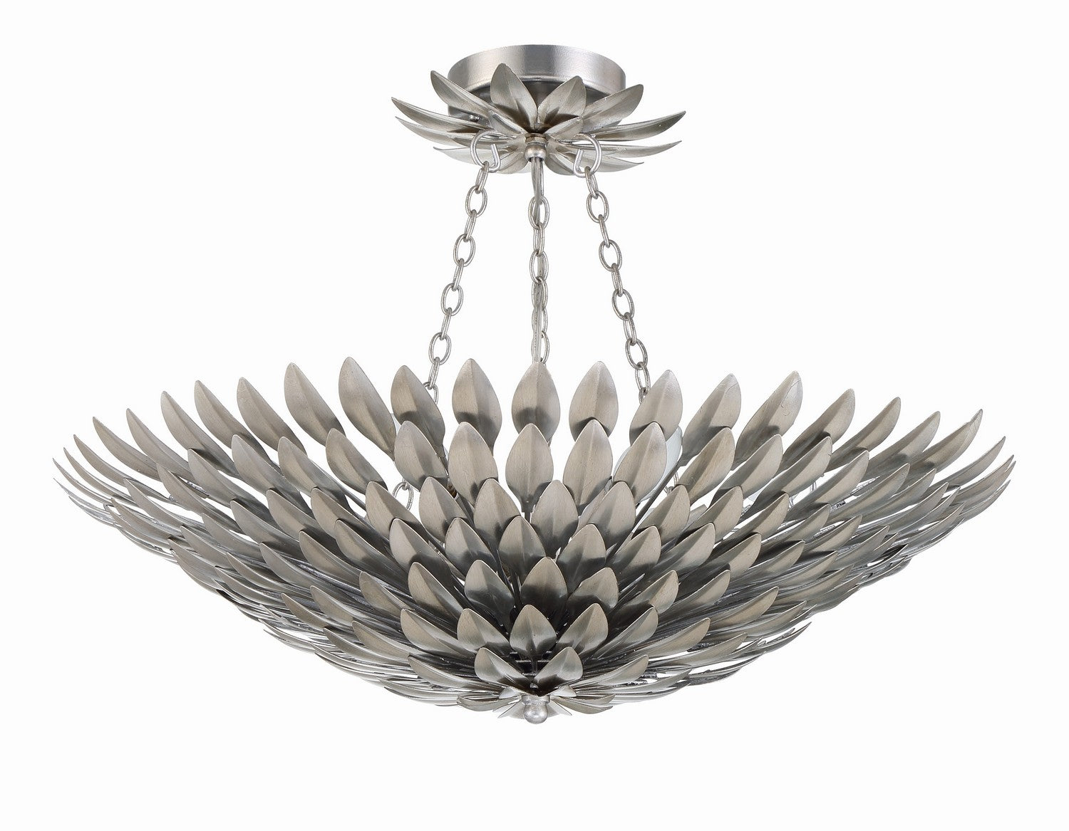 Crystorama - 517-SA - Six Light Chandelier - Broche - Antique Silver