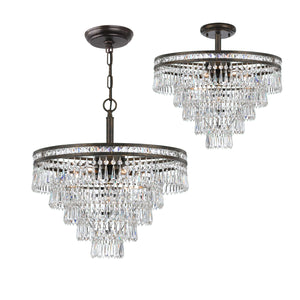 Crystorama - 5264-EB-CL-MWP - Seven Light Chandelier - Mercer - English Bronze