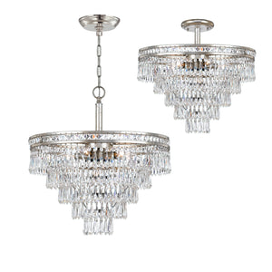 Crystorama - 5264-OS-CL-MWP - Seven Light Chandelier - Mercer - Olde Silver