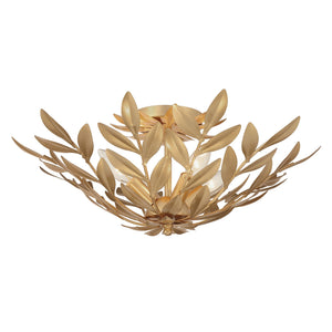 Crystorama - 560-GA - Four Light Semi Flush Mount - Broche - Antique Gold