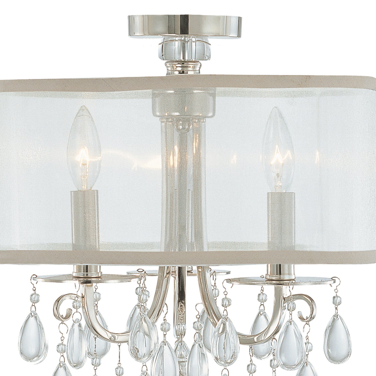 Crystorama - 5623-CH_CEILING - Three Light Semi Flush Mount - Hampton - Polished Chrome