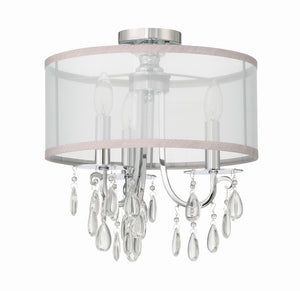 Crystorama - 5623-CH_CEILING - Three Light Semi Flush Mount - Hampton - Polished Chrome