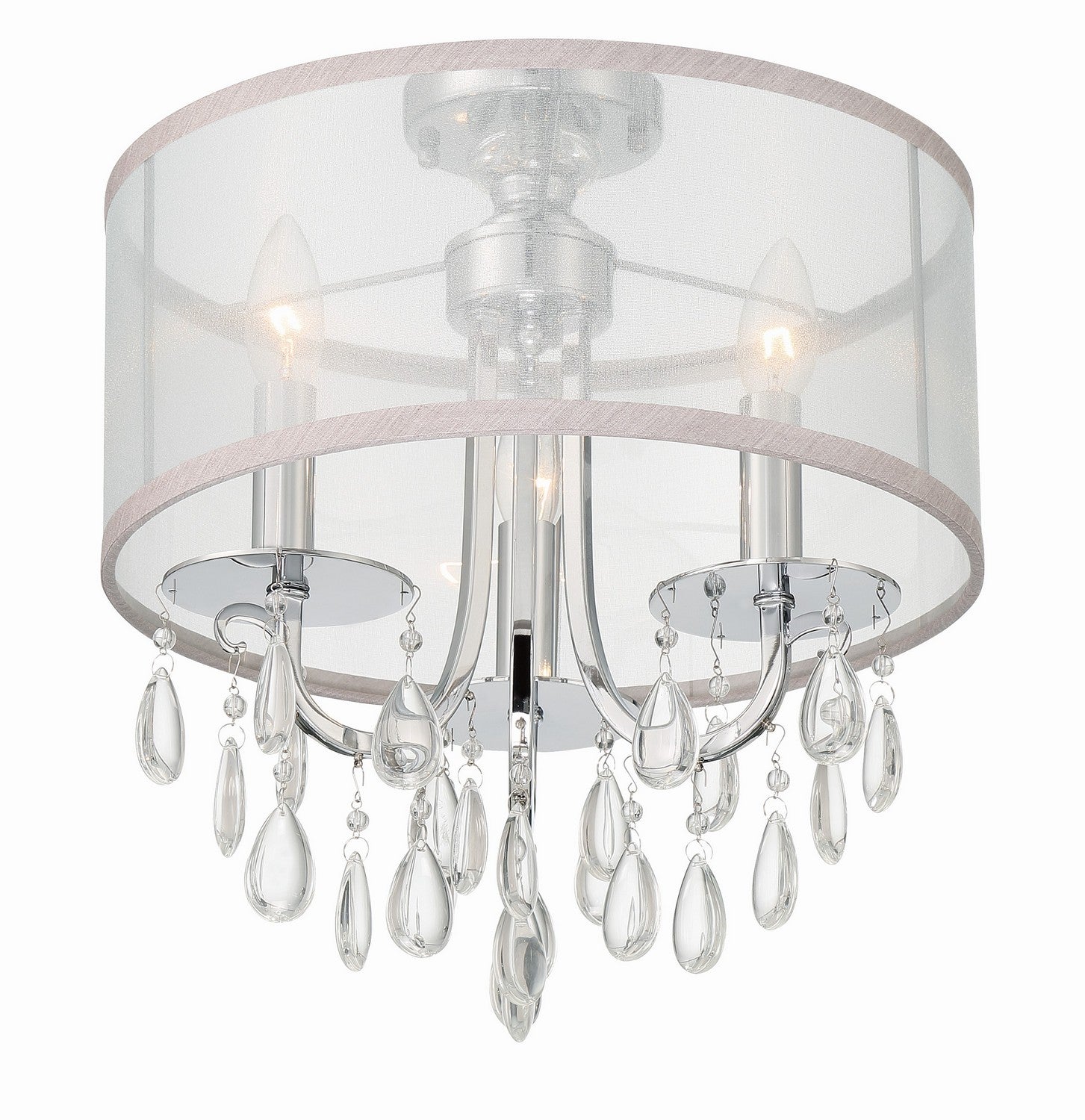 Crystorama - 5623-CH_CEILING - Three Light Semi Flush Mount - Hampton - Polished Chrome