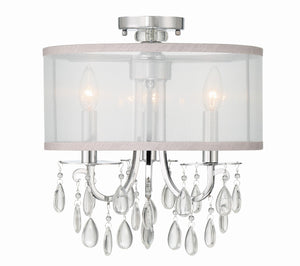 Crystorama - 5623-CH_CEILING - Three Light Semi Flush Mount - Hampton - Polished Chrome