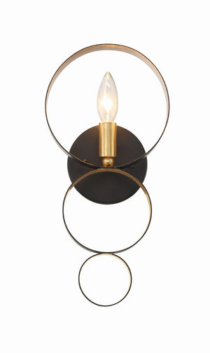 Crystorama - 581-EB-GA - One Light Wall Sconce - Luna - English Bronze / Antique Gold