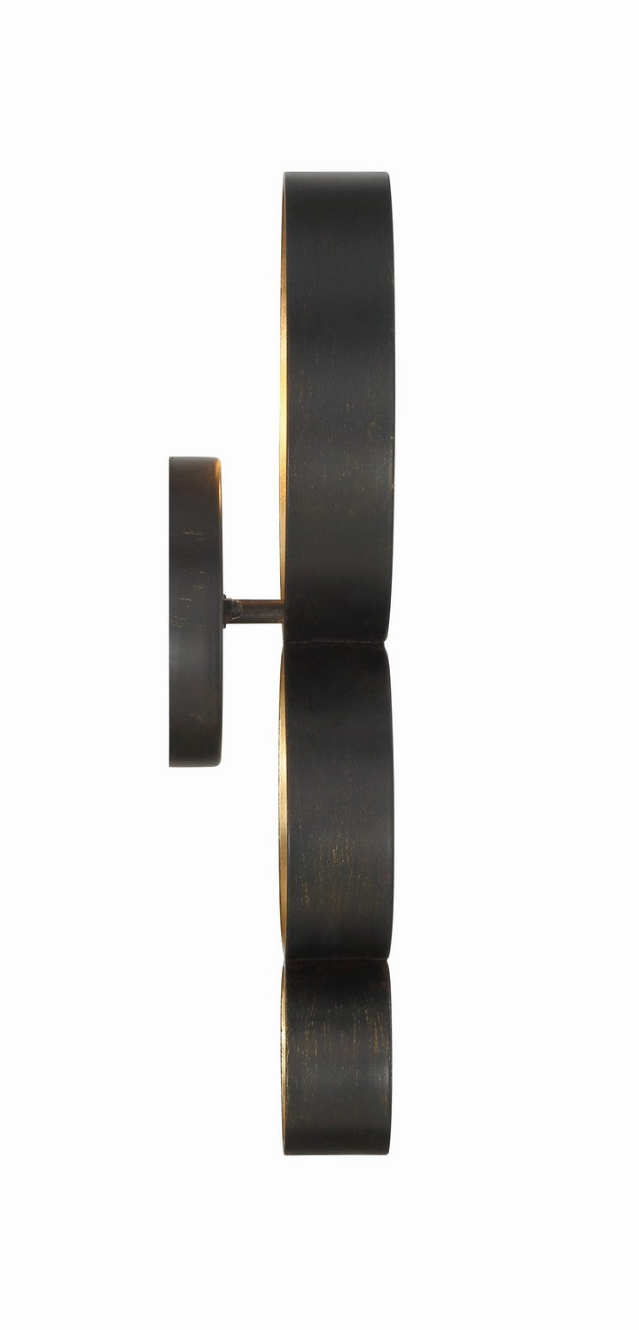 Crystorama - 581-EB-GA - One Light Wall Sconce - Luna - English Bronze / Antique Gold