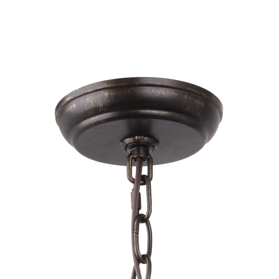 Crystorama - 585-EB-GA - Six Light Chandelier - Luna - English Bronze + Antique Gold