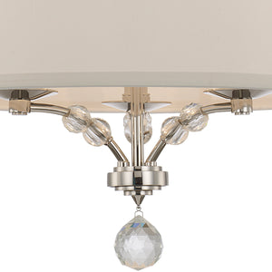 Crystorama - 8005-PN - Three Light Mini Chandelier - Mirage - Polished Nickel