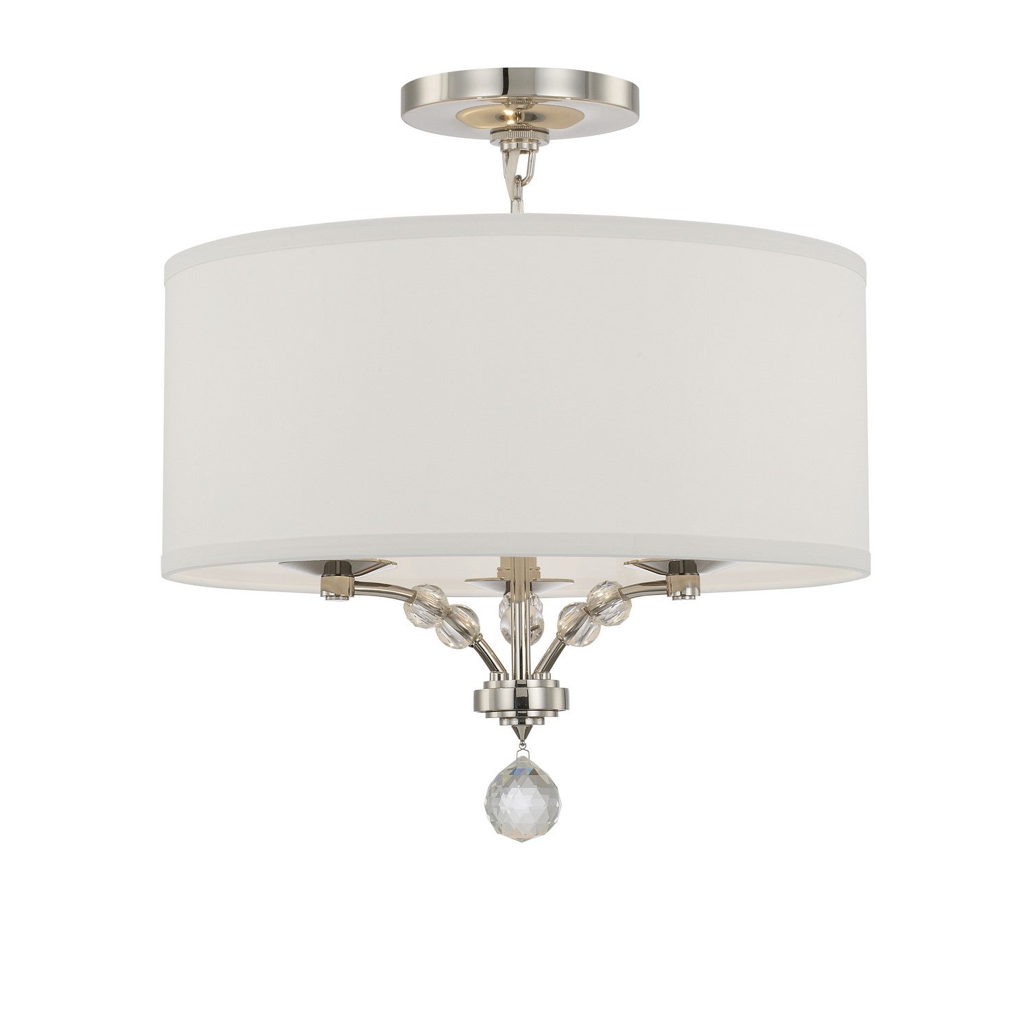 Crystorama - 8005-PN_CEILING - Three Light Semi Flush Mount - Mirage - Polished Nickel