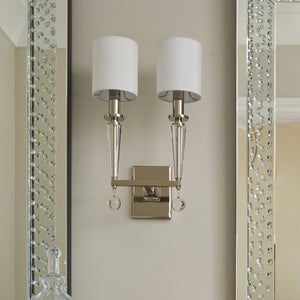 Crystorama - 8102-PN - Two Light Wall Sconce - Paxton - Polished Nickel