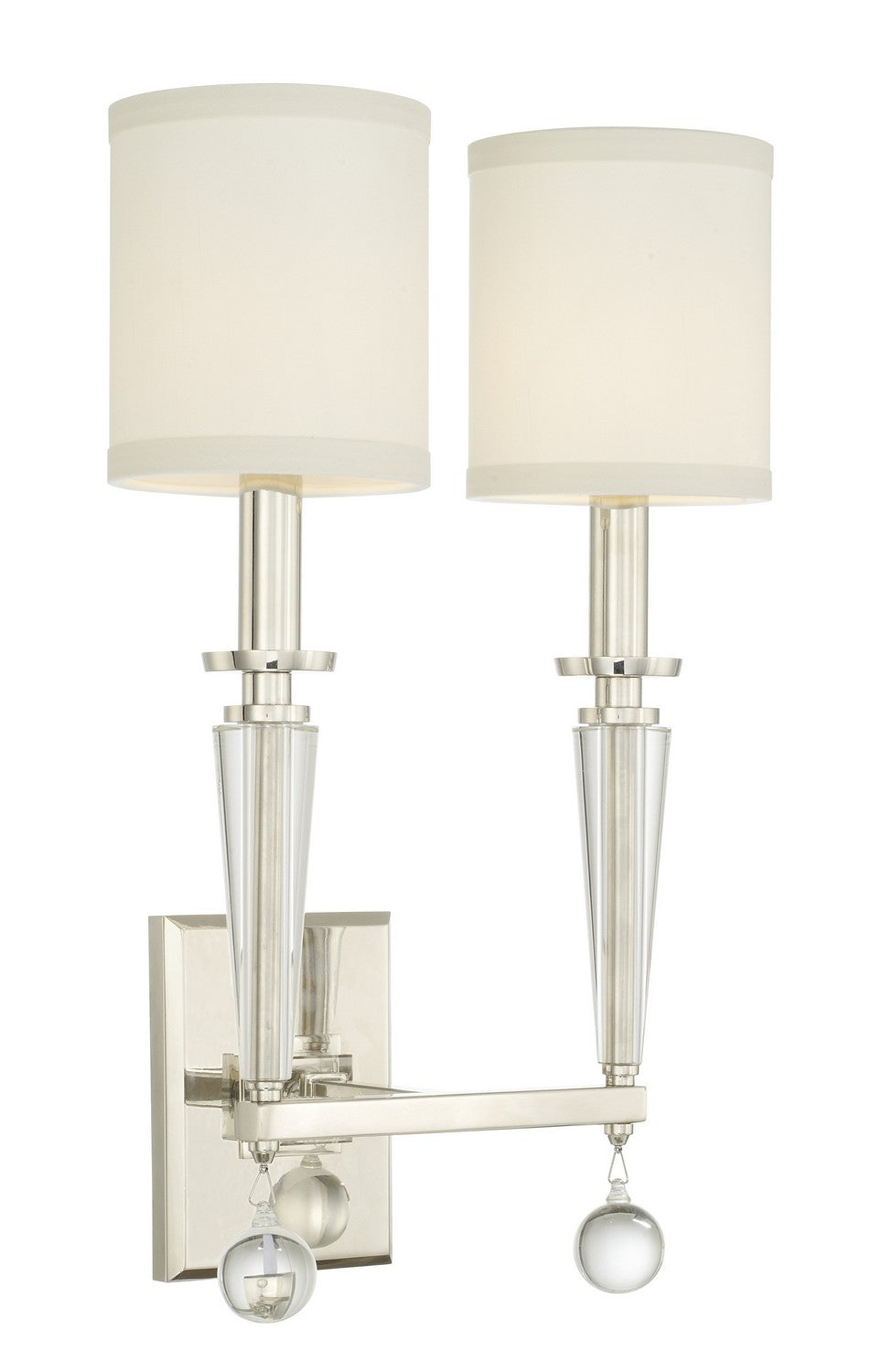 Crystorama - 8102-PN - Two Light Wall Sconce - Paxton - Polished Nickel